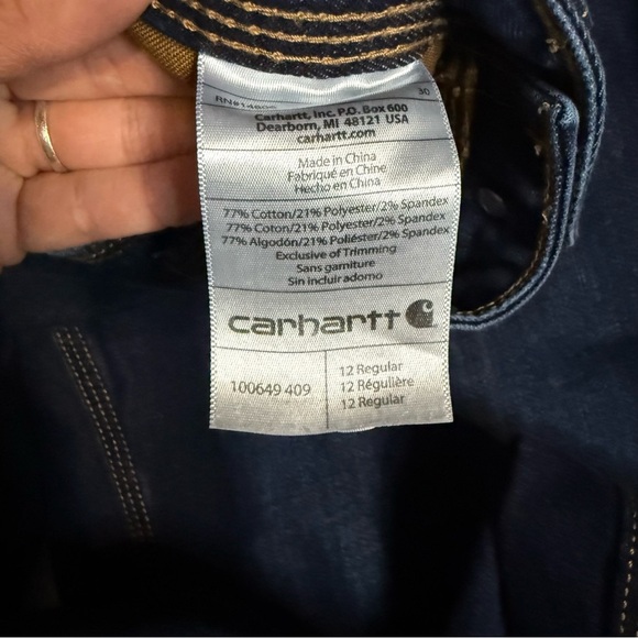 Carhartt Blue Straight Leg Jeans Classic Style - Picture 11 of 13